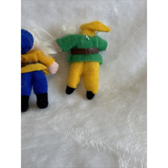 Vintage Lot Of 4 Winter Characters Santa & 3 Winter Woodsmen Small Cloth - Picture 11 of 12